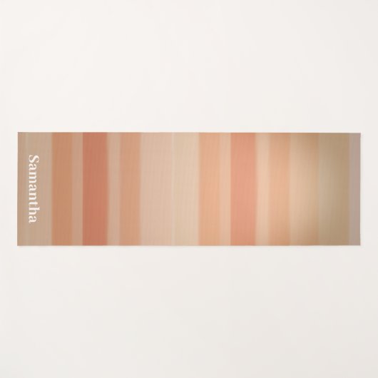 Sunset Horizon Stripes Minimal Calm ヨガマット (正面(横))