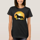 Sunset Horse Breed Silhouette   Warmblood Tシャツ (正面)