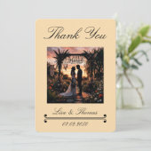 Sunset Hues Nomadic Boho サンキューカード (スタンド正面)