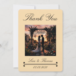 Sunset Hues Nomadic Boho サンキューカード