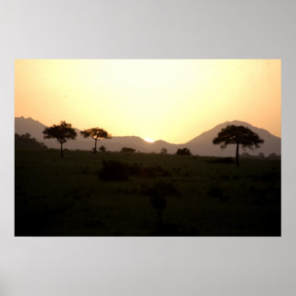 Sunset in Africa ポスター