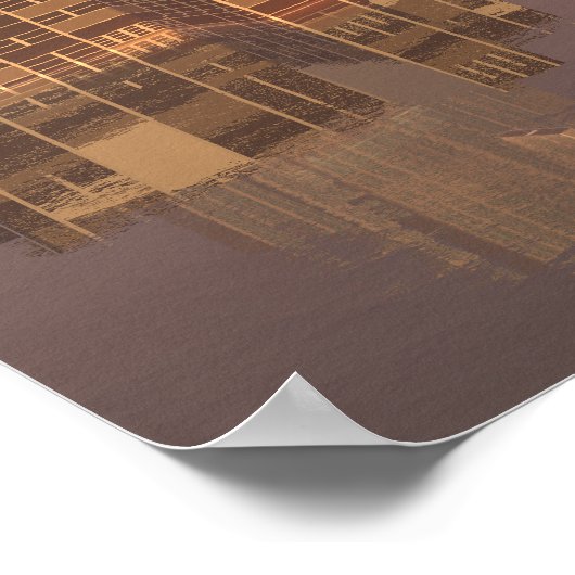 Sunset in Alien Water City 1 Print ポスター (角)