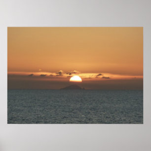 Sunset in Antigua I Seascape写真 ポスター