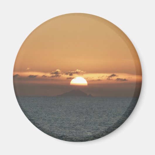 Sunset in Antigua I Seascape写真 マグネット (正面)