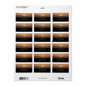 Sunset in Antigua I Seascape写真 ラベル (フルシート)