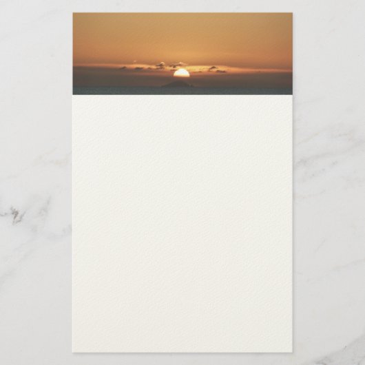 Sunset in Antigua I Seascape写真 便箋 (正面)
