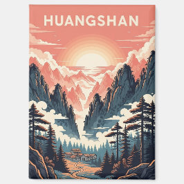 Sunset in Huangshan National Park China マグネット