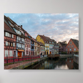 Sunset in Little Venice Colmar ポスター