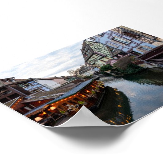 Sunset in Little Venice Colmar ポスター (角)