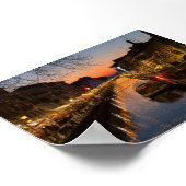 Sunset in Milano Naviglio ポスター (角)