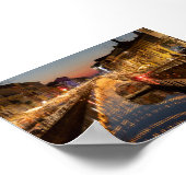 Sunset in Milano Naviglio ポスター (角)