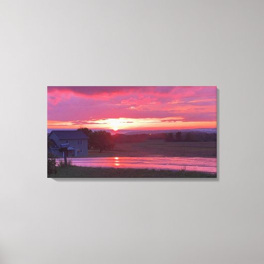 SUNSET IN NEW YORK州キャンバス印刷 キャンバスプリント (正面)