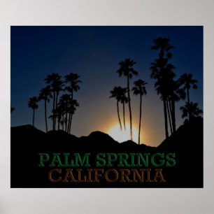 Sunset in Palm春, California Poster ポスター