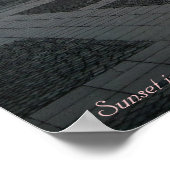 Sunset in rain over Stockholm City Hall 1, Suns... ポスター (角)