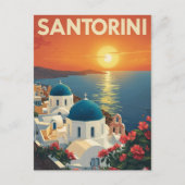Sunset in Santorini ポストカード (正面)