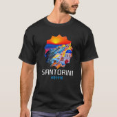 Sunset In Santorini Greece Painting 1 Tシャツ (正面)