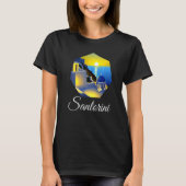 Sunset In Santorini Greece Painting   Tシャツ (正面)