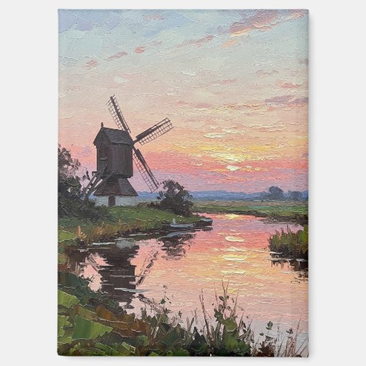Sunset in The Broads England Travel マグネット (正面)