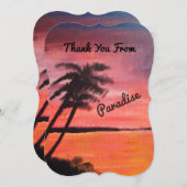 Sunset In The Tropics サンキューカード (正面/裏面)