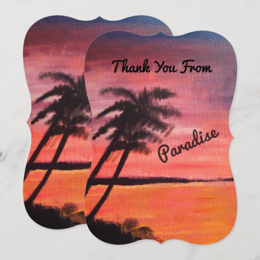 Sunset In The Tropics サンキューカード (正面/裏面)