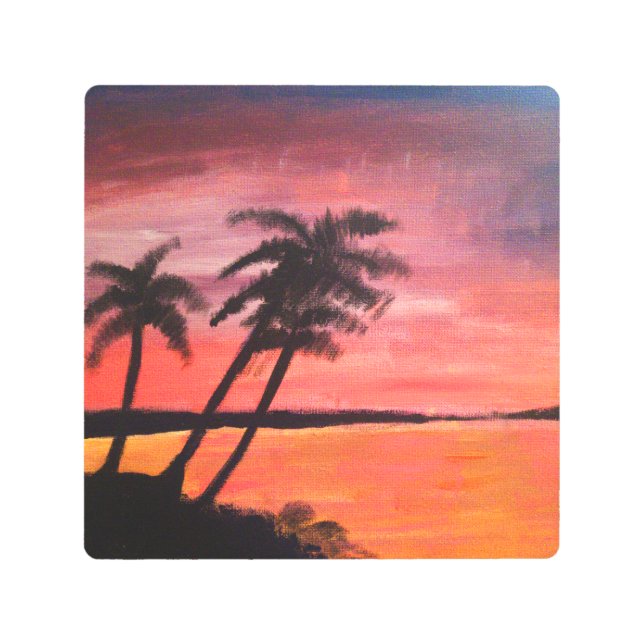 Sunset In The Tropics メタルプリント (正面)