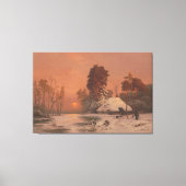  Sunset in winter  キャンバスプリント (正面)