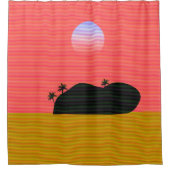 Sunset Island シャワーカーテン (正面)