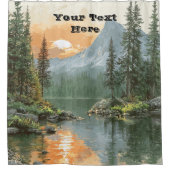 Sunset Lake シャワーカーテン (正面)