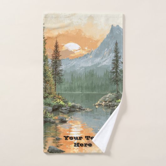 Sunset Lake バスタオルセット (ハンドタオル)