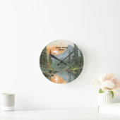 Sunset Lake ラウンド壁時計 (ホーム)