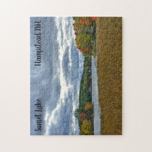 Sunset Lake Fall Puzzle ジグソーパズル (縦)