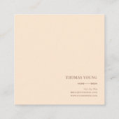 Sunset Lake Landscape Peach Semicircle Geometric スクエア名刺 (裏面)