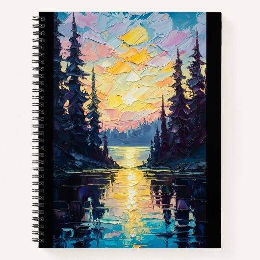 Sunset Lake Painting ノートブック (正面)