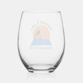 Sunset Lake Stemless Wine Glass ステムなしワイングラス (裏面)