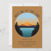 Sunset Lake Weekend Getaway Itinerary and  招待状 (正面)