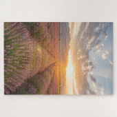 Sunset Lavender Field Jigsaw Puzzle ジグソーパズル (横)