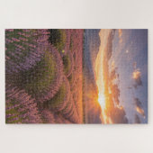 Sunset Lavender Field Jigsaw Puzzle ジグソーパズル (横)