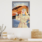 Sunset Limited Railway vintage poster  ポスター (キッチン)