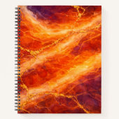 Sunset Marble with Gold Veining ノートブック (正面)
