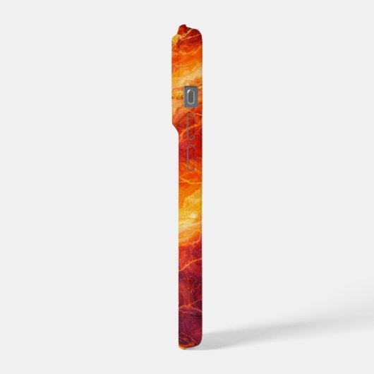 Sunset Marble with Gold Veining iPhoneケース (左側面)