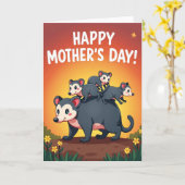 Sunset Marsupial Family Card カード (黄色い花)