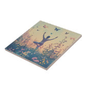 Sunset Meadow Meditation with Butterflies (7) タイル (側面)