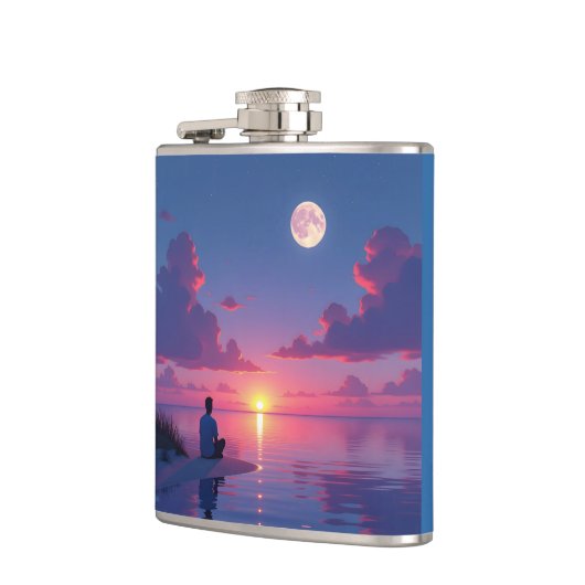 Sunset moonrise caribbean フラスク (左)