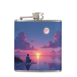 Sunset moonrise caribbean フラスク