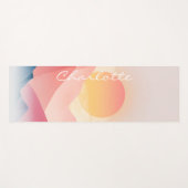 Sunset Mountain Custom Yoga Mat Soft Pastel Land  ヨガマット (正面(横))