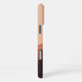 Sunset Mountain Forest Nature Illustration iPhoneケース (右側面)