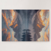 Sunset Mountain Lake Jigsaw Puzzle ジグソーパズル (横)