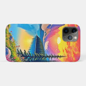 Sunset Mountain Lake Majesty Art Case-Mate iPhoneケース (裏面(横))
