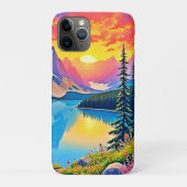 Sunset Mountain Lake Majesty Art Case-Mate iPhoneケース (裏)