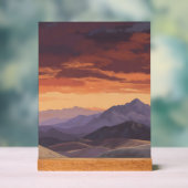 Sunset Mountain Range Vector Landscap アクリルサイン (ニュートラル)